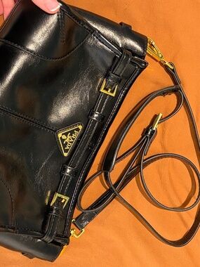 Prada Black Leather Shoulder Bag